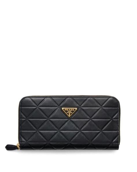 prada wallet raised triangle|Black Large Leather Wallet With Triangle Motif .